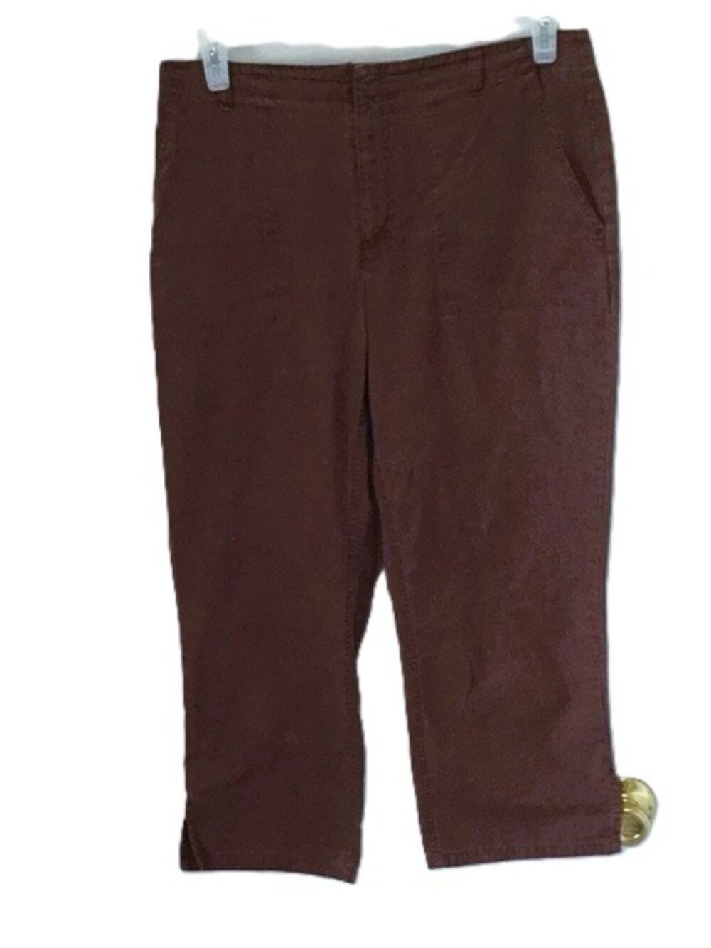 VILLAGER SPORT by Liz Claiborne Brown Cotton Capris Womens 12